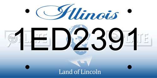 1ED2391 Illinois License Plate