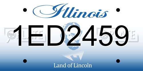 1ED2459 Illinois License Plate