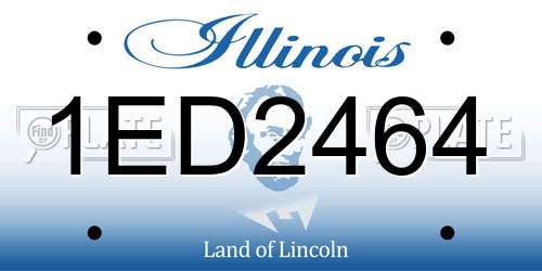1ED2464 Illinois License Plate