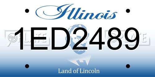 1ED2489 Illinois License Plate