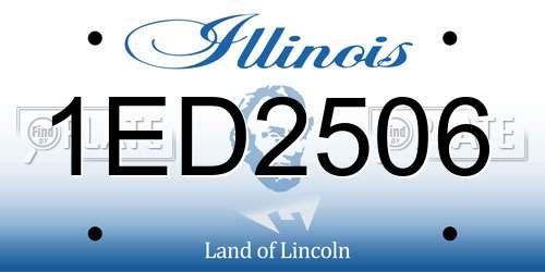 1ED2506 Illinois License Plate