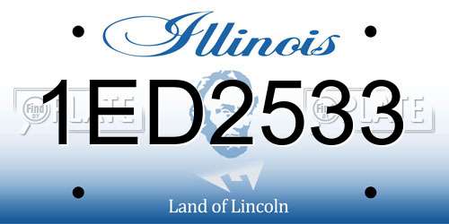 1ED2533 Illinois License Plate