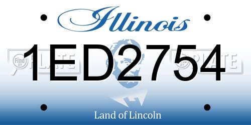 1ED2754 Illinois License Plate