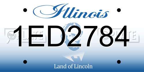 1ED2784 Illinois License Plate
