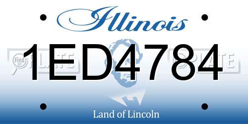 1ED4784 Illinois License Plate