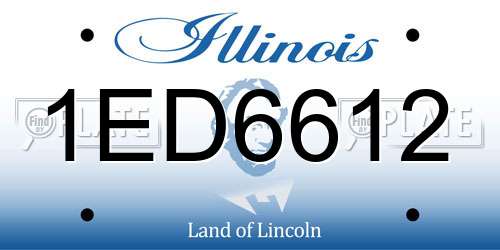 1ED6612 Illinois License Plate
