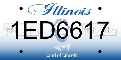 1ED6617 Illinois License Plate