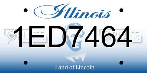 1ED7464 Illinois License Plate