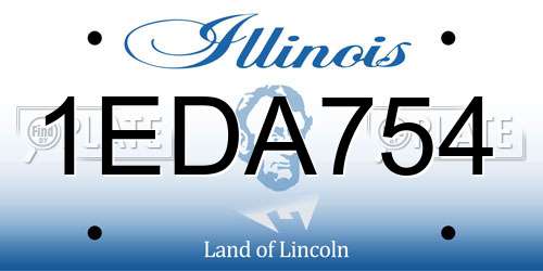 1EDA754 Illinois License Plate