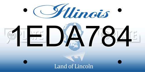1EDA784 Illinois License Plate