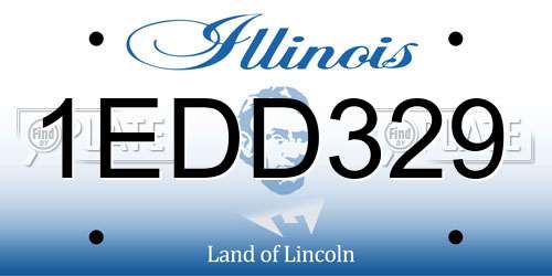 1EDD329 Illinois License Plate