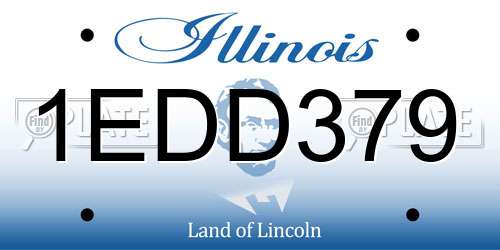 1EDD379 Illinois License Plate