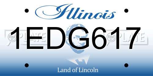 1EDG617 Illinois License Plate