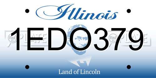 1EDO379 Illinois License Plate