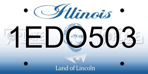 1EDO503 Illinois License Plate