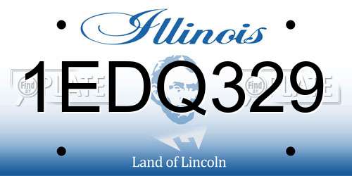 1EDQ329 Illinois License Plate