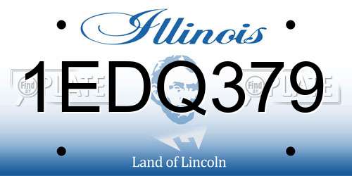 1EDQ379 Illinois License Plate