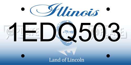 1EDQ503 Illinois License Plate
