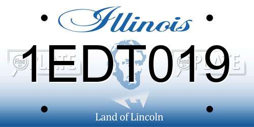 1EDT019 Illinois License Plate