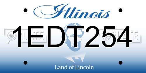 1EDT254 Illinois License Plate