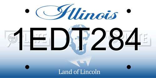 1EDT284 Illinois License Plate