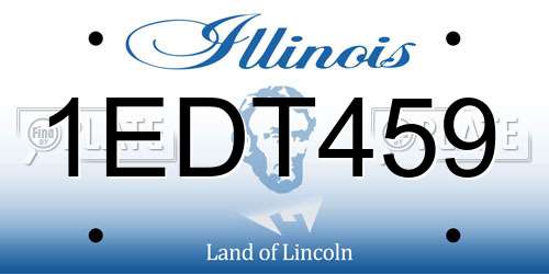 1EDT459 Illinois License Plate