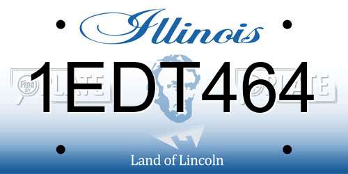 1EDT464 Illinois License Plate