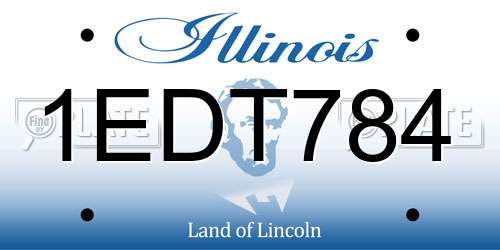 1EDT784 Illinois License Plate