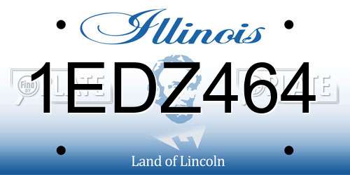 1EDZ464 Illinois License Plate
