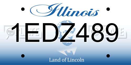 1EDZ489 Illinois License Plate