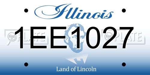 1EE1027 Illinois License Plate