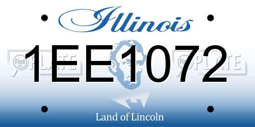 1EE1072 Illinois License Plate