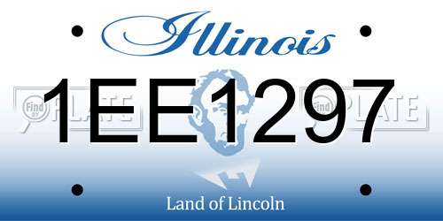 1EE1297 Illinois License Plate