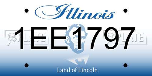 1EE1797 Illinois License Plate