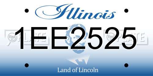 1EE2525 Illinois License Plate