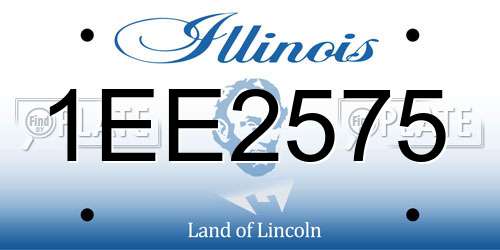 1EE2575 Illinois License Plate