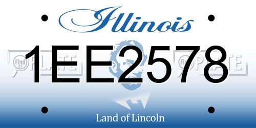 1EE2578 Illinois License Plate