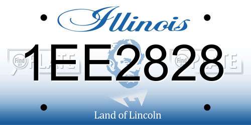 1EE2828 Illinois License Plate