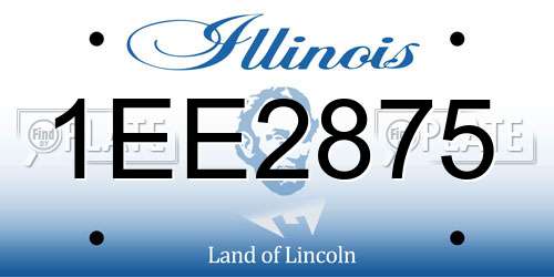 1EE2875 Illinois License Plate
