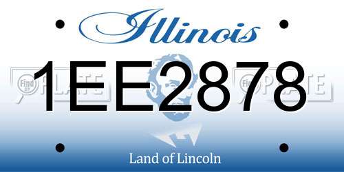 1EE2878 Illinois License Plate