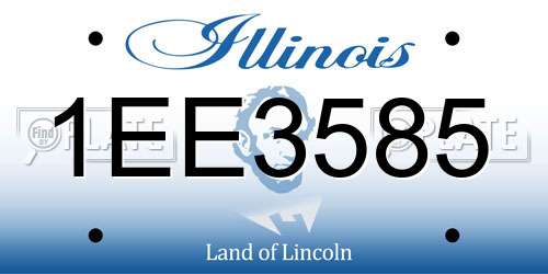 1EE3585 Illinois License Plate