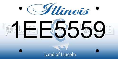 1EE5559 Illinois License Plate