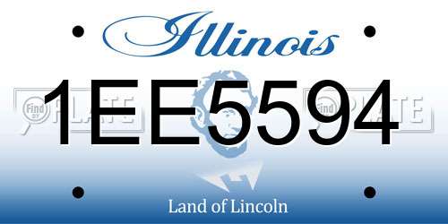 1EE5594 Illinois License Plate