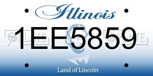 1EE5859 Illinois License Plate
