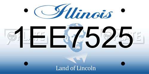 1EE7525 Illinois License Plate