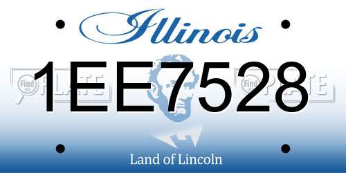 1EE7528 Illinois License Plate