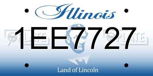 1EE7727 Illinois License Plate