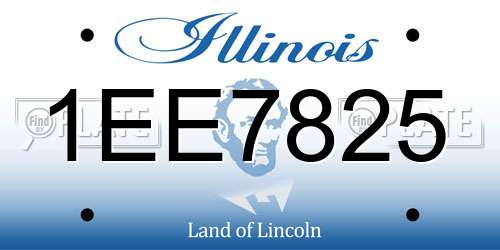 1EE7825 Illinois License Plate