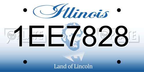 1EE7828 Illinois License Plate