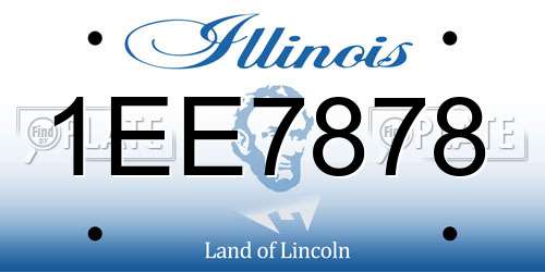 1EE7878 Illinois License Plate